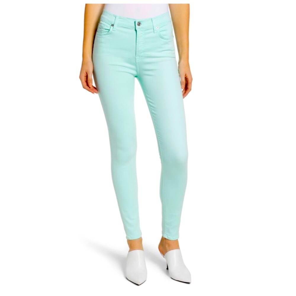 NWT 7 For all mankind mint super skinny high waisted